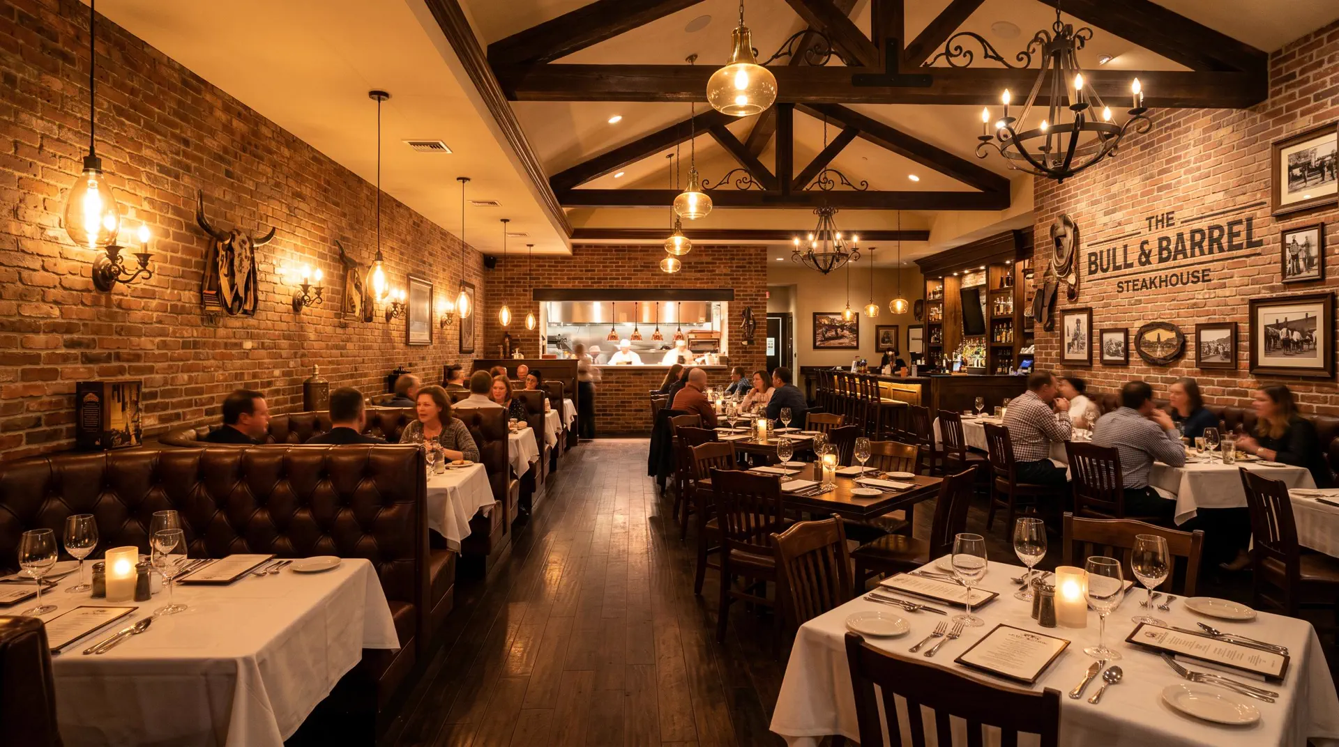 Salle du steakhouse ambiance western